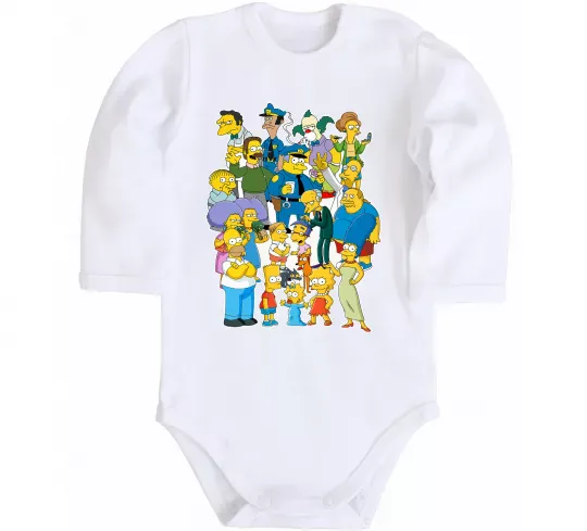 Детский боди Сімпсони мешканці міста Белый фото