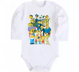 Детский боди Сімпсони мешканці міста Белый фото