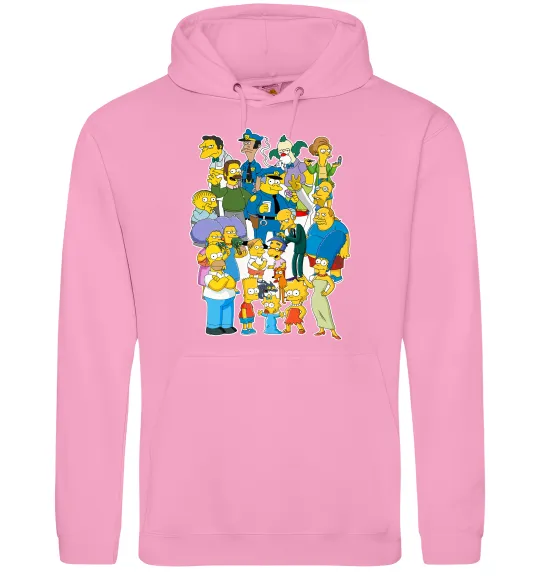 Женская толстовка (худи) Сімпсони мешканці міста Розовый фото