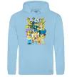 Женская толстовка (худи) Сімпсони мешканці міста Голубой фото