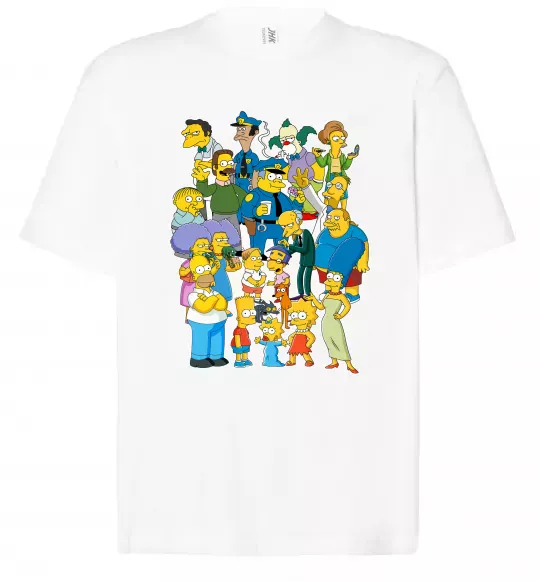 Футболка Оверсайз Сімпсони мешканці міста Белый фото
