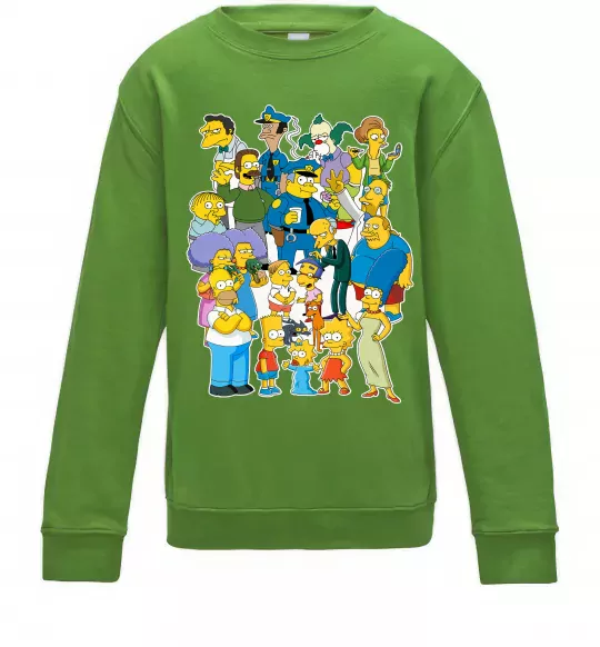 Дитячий світшот Сімпсони мешканці міста Лаймовий фото