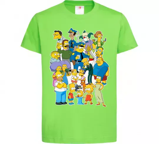 Детская футболка Сімпсони мешканці міста Лаймовый фото