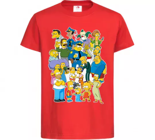 Детская футболка Сімпсони мешканці міста Красный фото