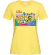 Жіноча футболка Сімпсони персонажі перед телевізором Лимонний фото