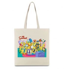 Еко-сумка Сімпсони персонажі перед телевізором