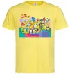 Чоловіча футболка Сімпсони персонажі перед телевізором Лимонний фото