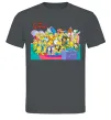 Чоловіча футболка Сімпсони персонажі перед телевізором Графіт фото