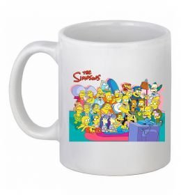 Чашка керамическая Сімпсони персонажі перед телевізором Чашка керамическая Сімпсони персонажі перед телевізором
