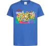 Детская футболка Сімпсони персонажі перед телевізором Ярко-синий фото