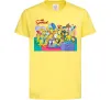 Детская футболка Сімпсони персонажі перед телевізором Лимонный фото