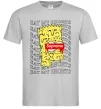 Мужская футболка Bart Simpson Eat my shorts Серый фото