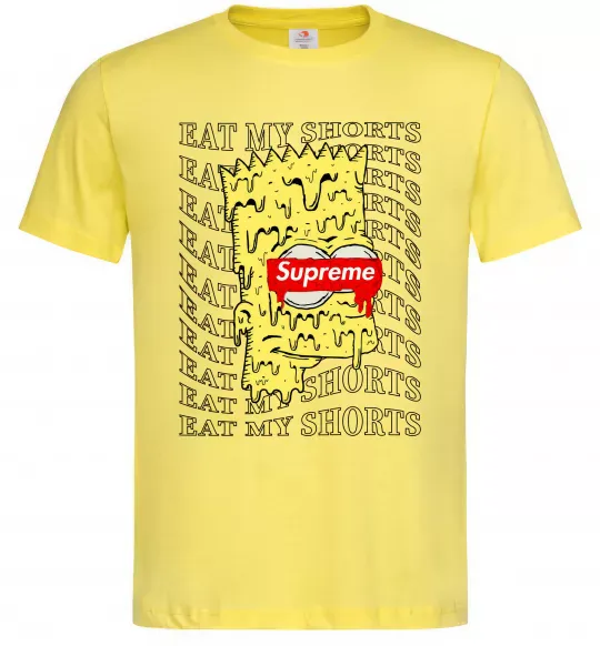 Мужская футболка Bart Simpson Eat my shorts Лимонный фото