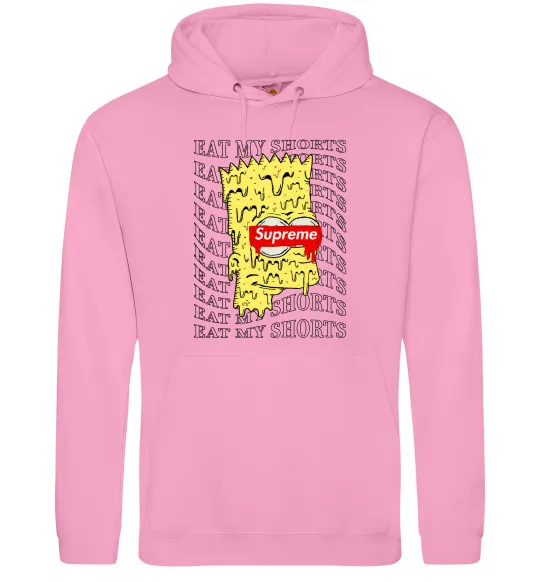 Женская толстовка (худи) Bart Simpson Eat my shorts Розовый фото