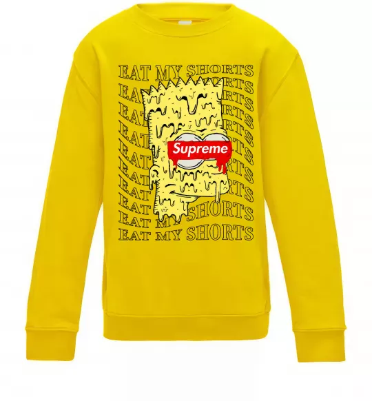 Детский Свитшот Bart Simpson Eat my shorts Солнечно желтый фото