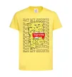 Детская футболка Bart Simpson Eat my shorts Лимонный фото