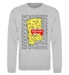 Світшот Bart Simpson Eat my shorts Сірий меланж фото