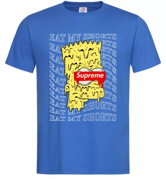 Мужская футболка Bart Simpson Eat my shorts Ярко-синий фото