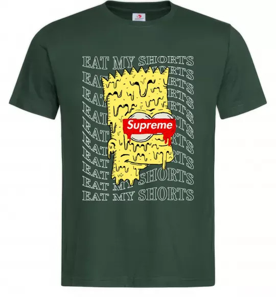 Мужская футболка Bart Simpson Eat my shorts Темно-зеленый фото