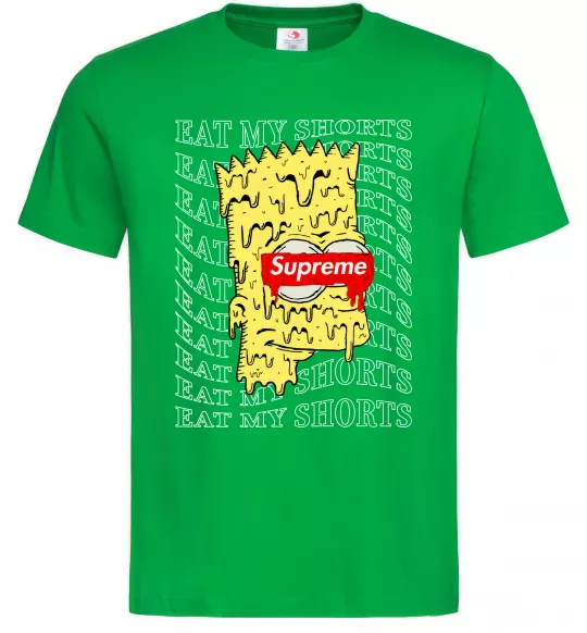 Мужская футболка Bart Simpson Eat my shorts Зеленый фото