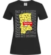 Женская футболка Bart Simpson Eat my shorts Черный фото