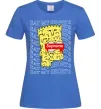 Женская футболка Bart Simpson Eat my shorts Ярко-синий фото