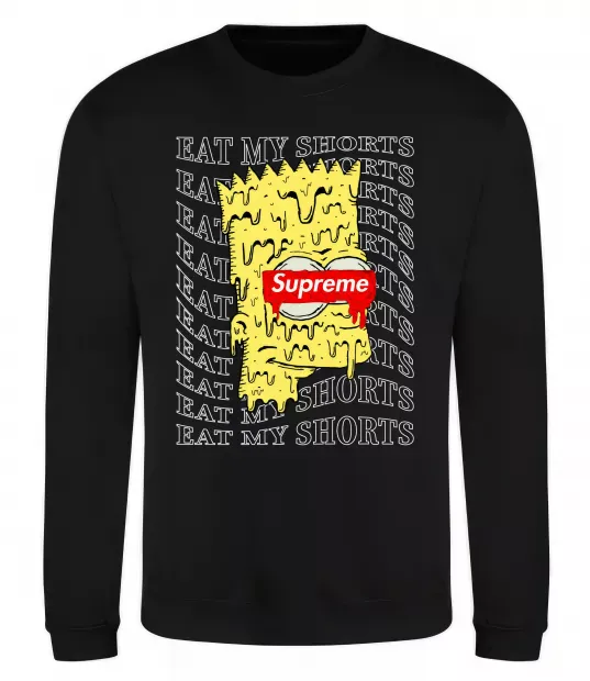 Свитшот Bart Simpson Eat my shorts Черный фото