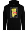 Женская толстовка (худи) Bart Simpson Eat my shorts Черный фото