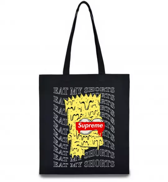 Эко-сумка Bart Simpson Eat my shorts Черный фото