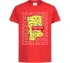 Детская футболка Bart Simpson Eat my shorts Красный фото