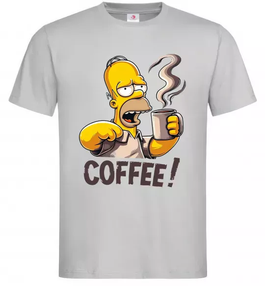 Мужская футболка Simpson coffee Серый фото