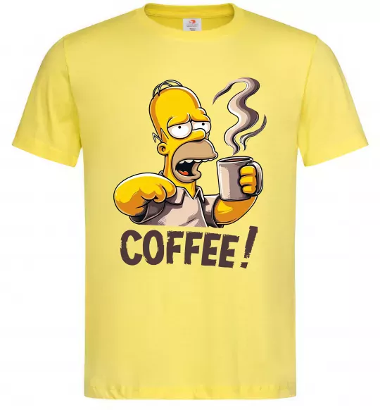 Мужская футболка Simpson coffee Лимонный фото