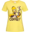 Женская футболка Simpson coffee Лимонный фото
