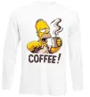 Лонгслив Simpson coffee Белый фото