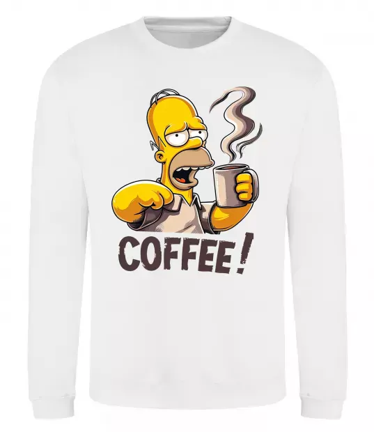 Свитшот Simpson coffee Белый фото