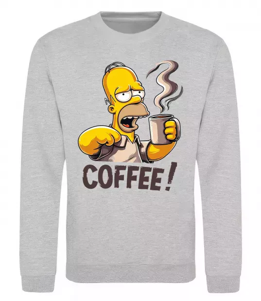 Свитшот Simpson coffee Серый меланж фото