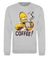 Свитшот Simpson coffee Серый меланж фото