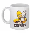 Чашка керамическая Simpson coffee Белый фото