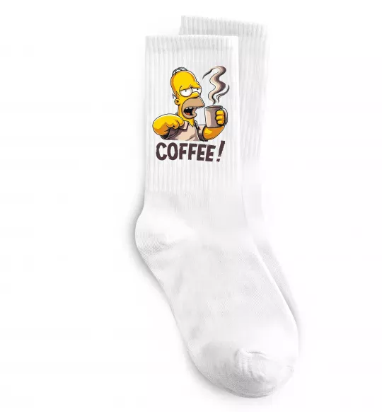 Шкарпетки Simpson coffee Білий фото