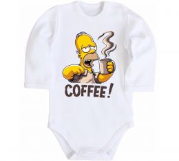 Детский боди Simpson coffee