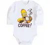 Дитячий бодік Simpson coffee Білий фото