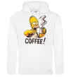 Женская толстовка (худи) Simpson coffee Белый фото