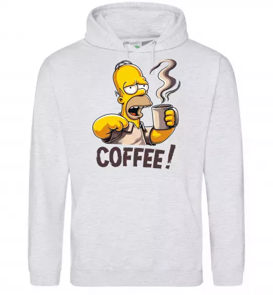 Женская толстовка (худи) Simpson coffee Серый меланж фото
