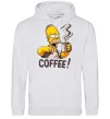 Женская толстовка (худи) Simpson coffee Серый меланж фото