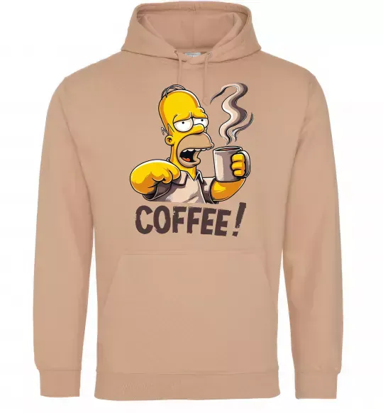 Женская толстовка (худи) Simpson coffee Песочный фото
