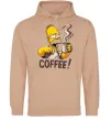 Женская толстовка (худи) Simpson coffee Песочный фото