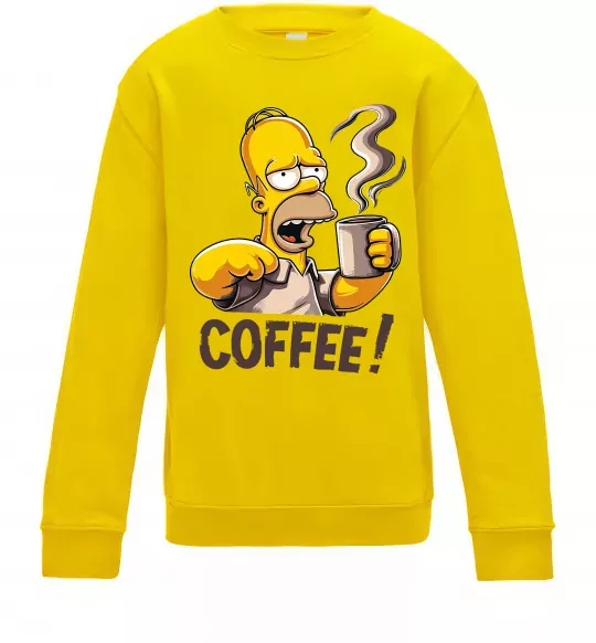 Детский Свитшот Simpson coffee Солнечно желтый фото
