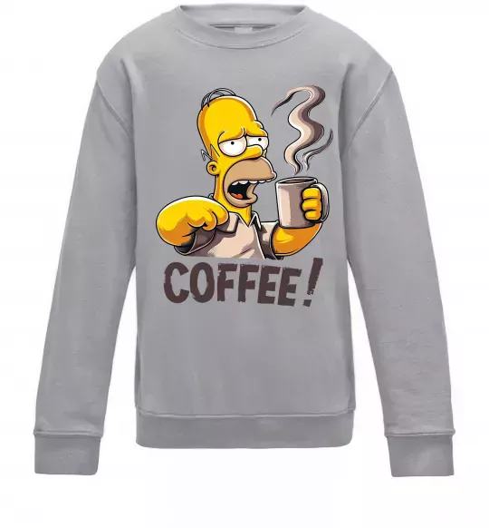 Детский Свитшот Simpson coffee Серый меланж фото