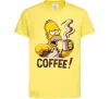 Детская футболка Simpson coffee Лимонный фото
