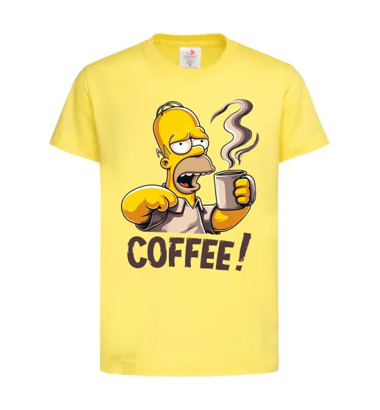 Детская футболка Simpson coffee Лимонный фото